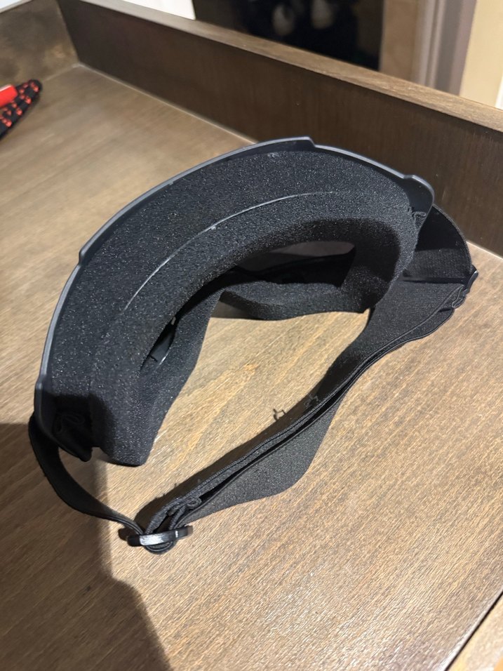 Siyah Erkek Kayak Gözlüğü, Biker Stil, Cırt Cırtlı - Görsel 3