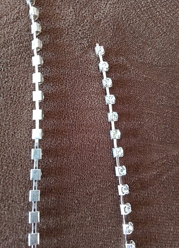 2.66 m.Kaliteli Kristal Taşlı Zincir. - Görsel 3