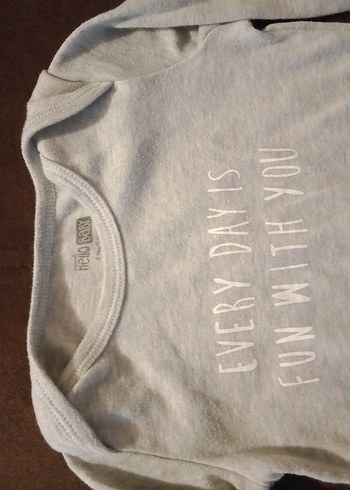 Hello Baby 2 Yaş.Gri Uzun Kollu Bebek Body.Çıtçıtlı. - Görsel 10