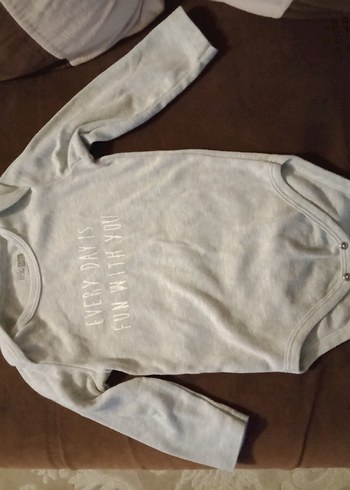 Hello Baby 2 Yaş.Gri Uzun Kollu Bebek Body.Çıtçıtlı. - Görsel 18