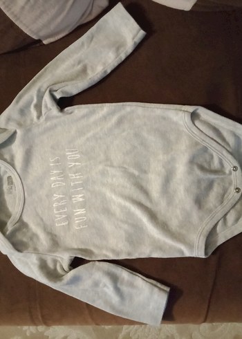 Hello Baby 2 Yaş.Gri Uzun Kollu Bebek Body.Çıtçıtlı. - Görsel 13