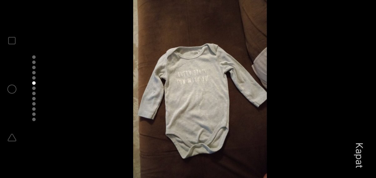 Hello Baby 2 Yaş.Gri Uzun Kollu Bebek Body.Çıtçıtlı. - Görsel 4