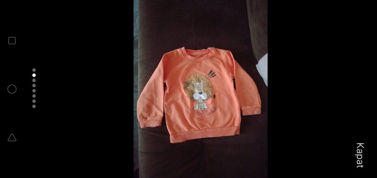 Hello Baby 2 yaş.Turuncu Baskılı Kız Erkek Sweatshirt - Görsel 2