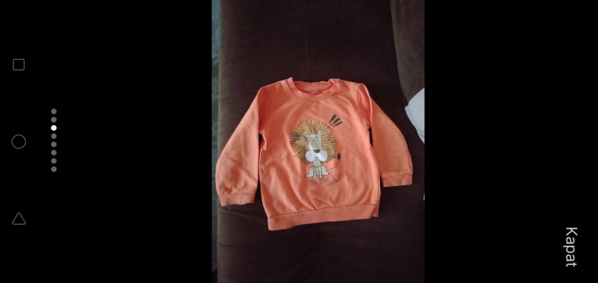 Hello Baby 2 yaş.Turuncu Baskılı Kız Erkek Sweatshirt - Görsel 3