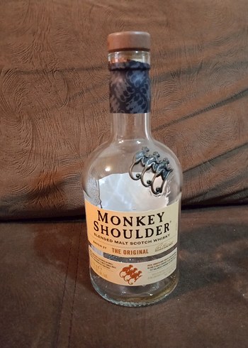 Monkey Shoulder Orijinal Viski Şişesi 3 Metal Maymun Desenli - Görsel 13