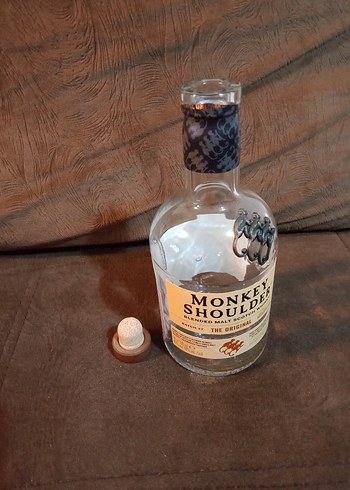 Monkey Shoulder Orijinal Viski Şişesi 3 Metal Maymun Desenli - Görsel 11