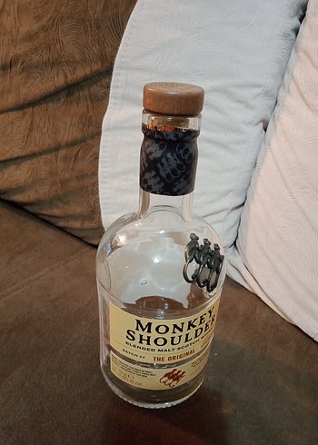 Monkey Shoulder Orijinal Viski Şişesi 3 Metal Maymun Desenli - Görsel 10