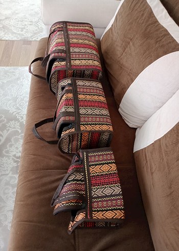 (0) Yeni İthal 3'lü Kumaş,Desenli Çanta. - Görsel 13