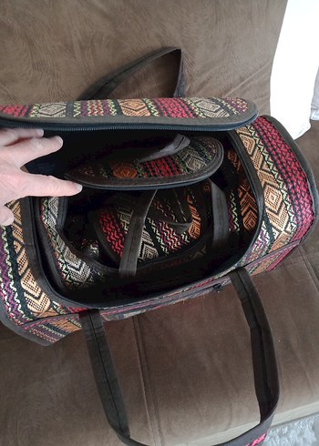 (0) Yeni İthal 3'lü Kumaş,Desenli Çanta. - Görsel 8