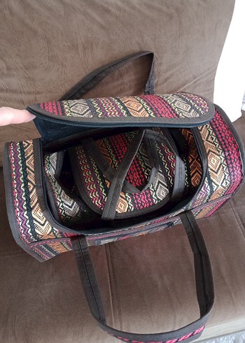 (0) Yeni İthal 3'lü Kumaş,Desenli Çanta. - Görsel 5