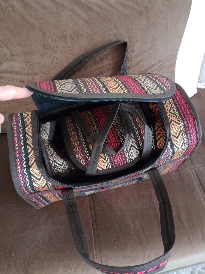 (0) Yeni İthal 3'lü Kumaş,Desenli Çanta. - Görsel 5