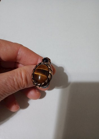 İthal doğal taşlı kaliteli el işçiliği harika görünümlü yüzük - Görsel 9