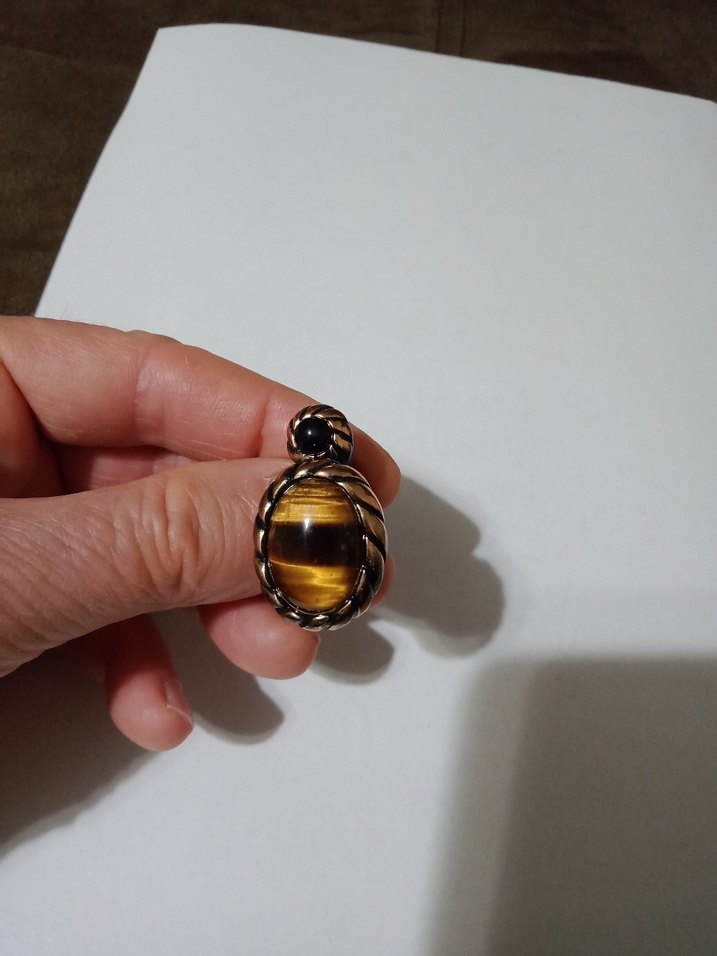 İthal doğal taşlı kaliteli el işçiliği harika görünümlü yüzük - Görsel 5