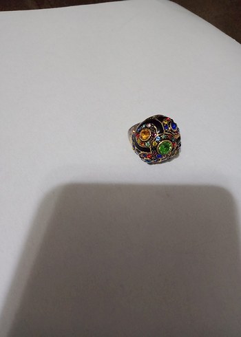 İthal özel ince el işçiliği renkli parlayan taşlı harika yüzük - Görsel 4