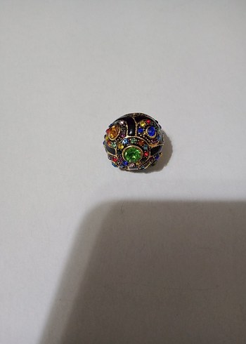 İthal özel ince el işçiliği renkli parlayan taşlı harika yüzük - Görsel 5