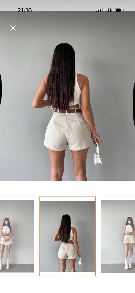 Bej Mini Şort etek - Görsel 2