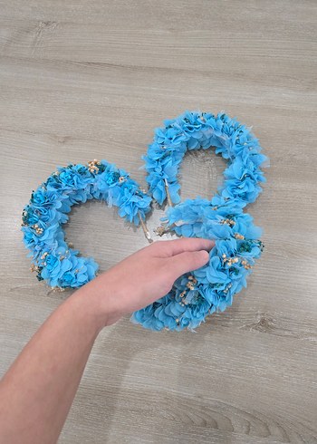 3 adet Mavi Fırfırlı Bohem Saç Aksesuarı - Görsel 2