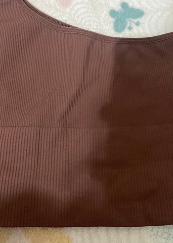 H&M Tek Omuzlu Örme Kahverengi Kadın bustiyer