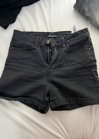 Defacto Koyu Gri Denim Sort