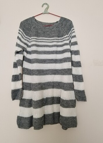 Çizgili triko tunik 