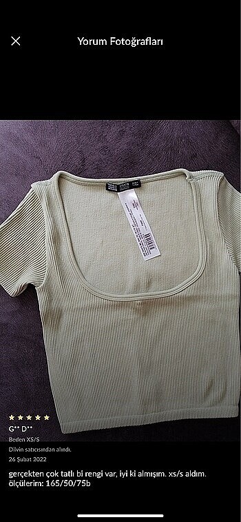 Dilvin U yaka kısa crop top bluz