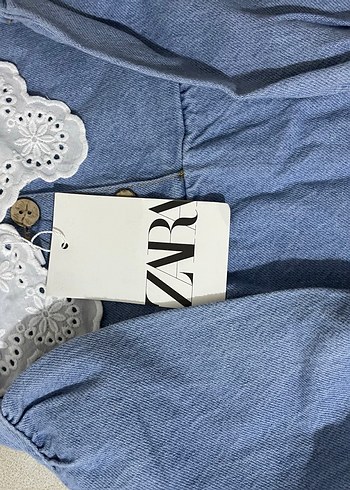 ZARA markalı Kız Çocuk mavi kot elbise