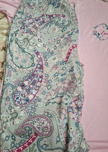 Pembe Bohem Kısa Kollu Kadın Pijama Takımı - Görsel 2