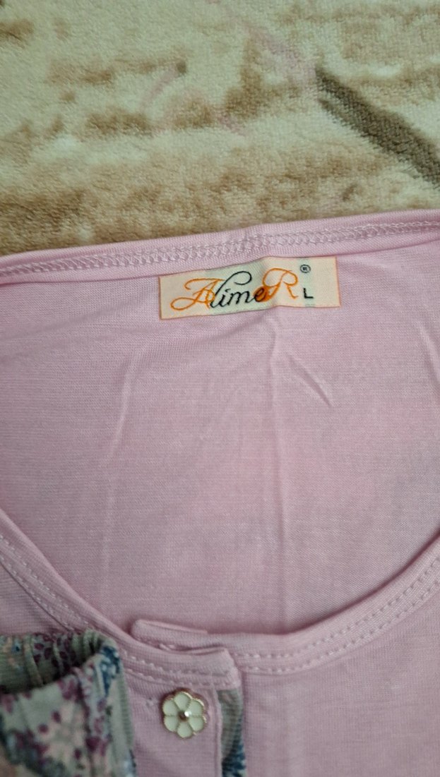 Pembe Bohem Kısa Kollu Kadın Pijama Takımı - Görsel 3