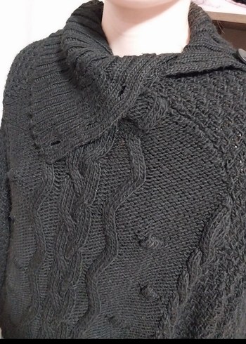 LCW marka ,örgü görünümlü, kadın ,kız çocuk panço - Görsel 2