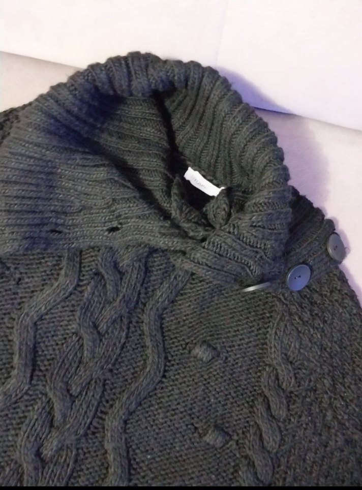 LCW  marka ,örgü görünümlü, kadın ,kız çocuk panço - Görsel 3