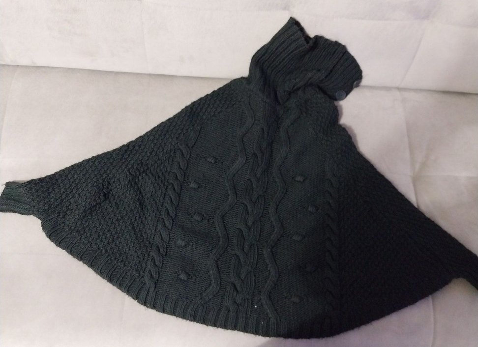 LCW  marka ,örgü görünümlü, kadın ,kız çocuk panço - Görsel 4