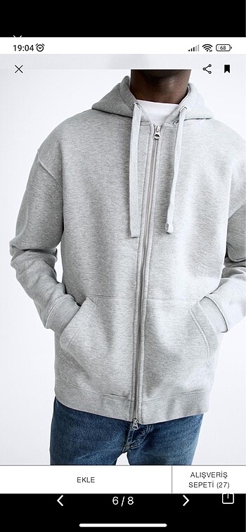 ZARA Orginal Sweatshırt Erkek (L)