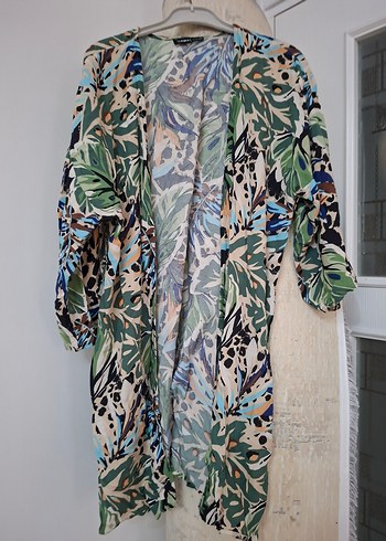 xs Beden Bohem Çok Renkli Uzun Kimono