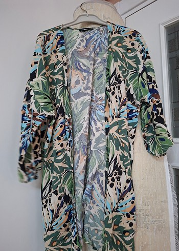 Bohem Çok Renkli Uzun Kimono