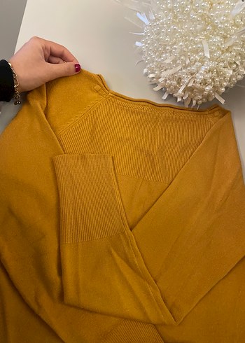 Sarı Triko Kazak - Görsel 4