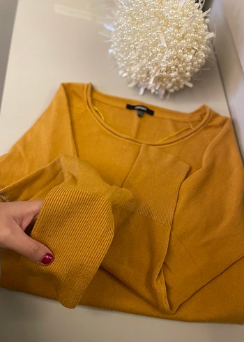 Sarı Triko Kazak - Görsel 2