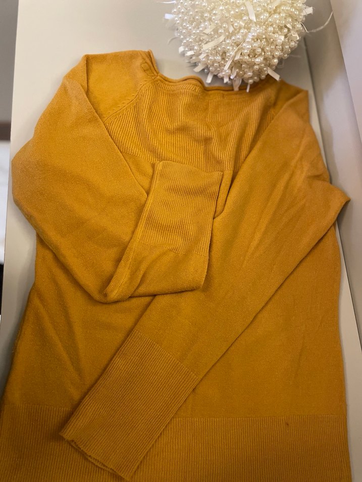 Sarı Triko Kazak - Görsel 3