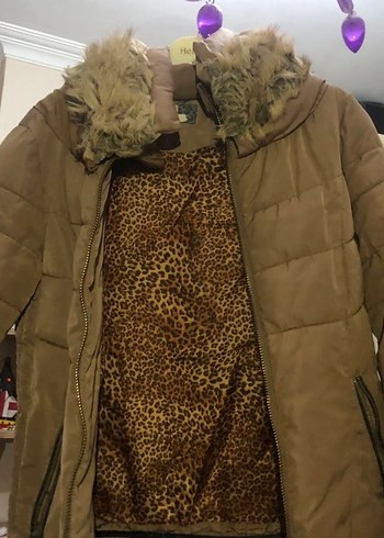 Kürk Detaylı Camel Kışlık Mont - Görsel 7