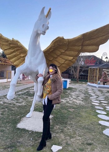 Kürk Detaylı Camel Kışlık Mont - Görsel 2