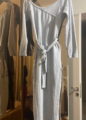 Kemerli Midi Triko Elbise - Görsel 4