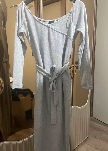 Kemerli Midi Triko Elbise - Görsel 2