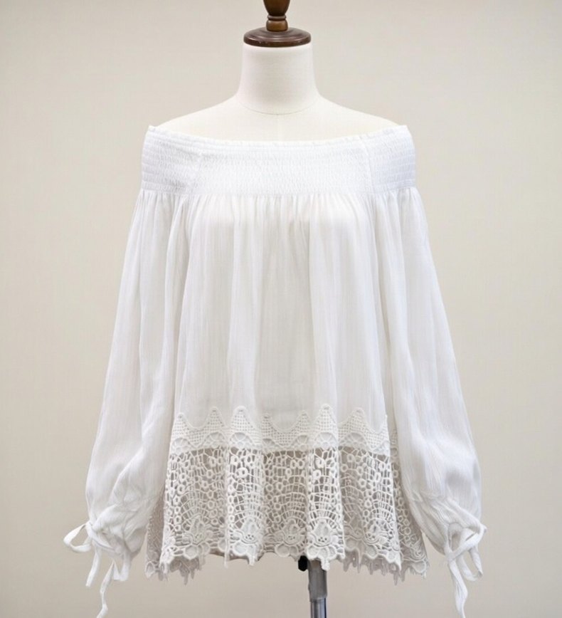 Dantel Detaylı  Bohem Bluz - Görsel 2