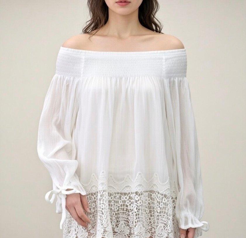 Dantel Detaylı  Bohem Bluz - Görsel 3