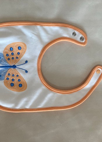 Renkli Kelebek Desenli Bebek Önlüğü - Görsel 2