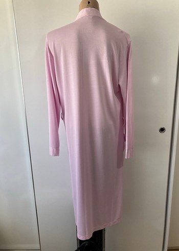 Pembe Uzun Kollu Rahat Kadın Sabahlık - Görsel 5