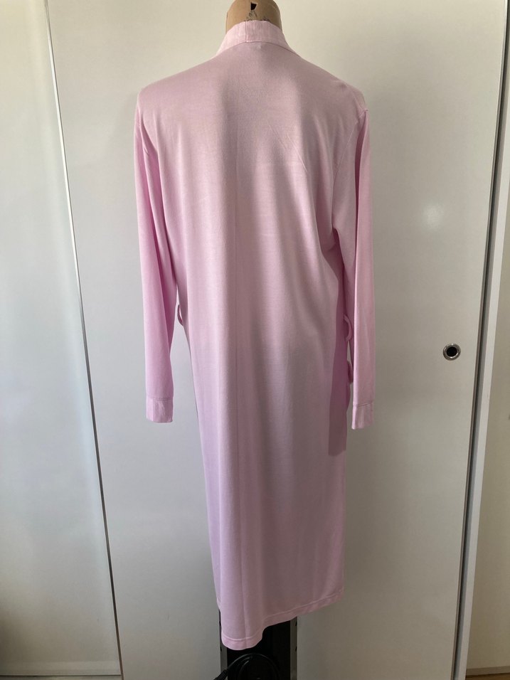 Pembe Uzun Kollu Rahat Kadın Sabahlık - Görsel 5