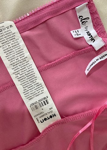 Dantel Detaylı Pembe Mini Büstiyer - Görsel 6