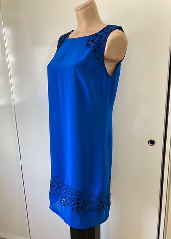 Saks Mavi Fistolu Elbise - Görsel 3