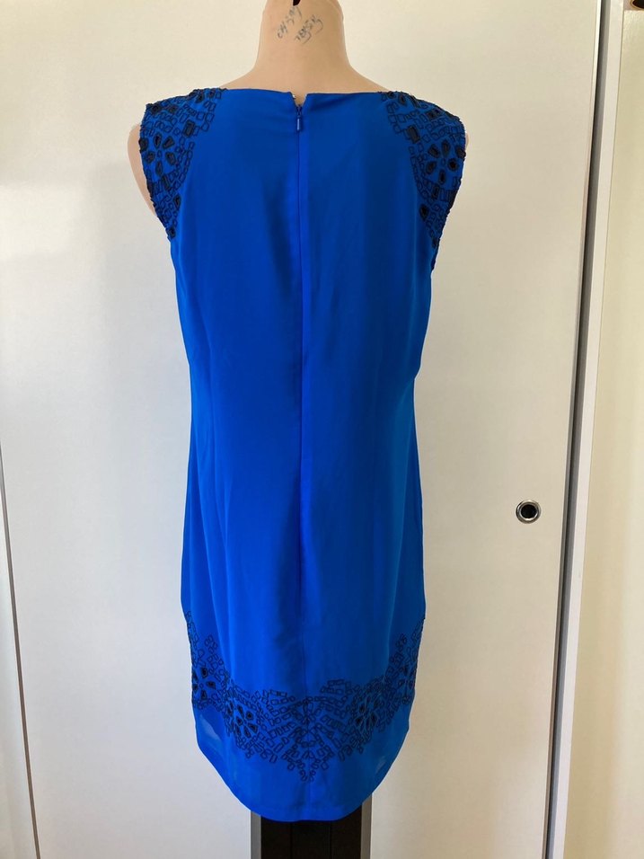 Saks Mavi Fistolu Elbise - Görsel 4