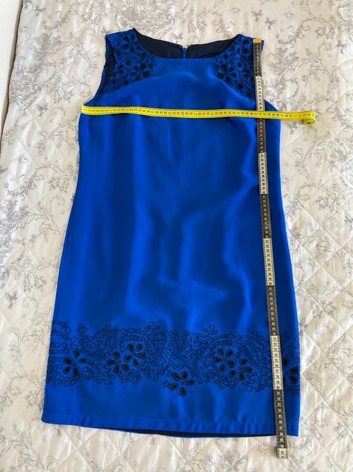 Saks Mavi Fistolu Elbise - Görsel 5